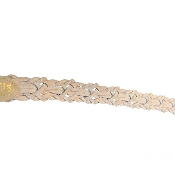 🤍Capezio Braided Cream Leather Belt with Gold Buckle size XXXL. New condition - Picture 11 of 12
